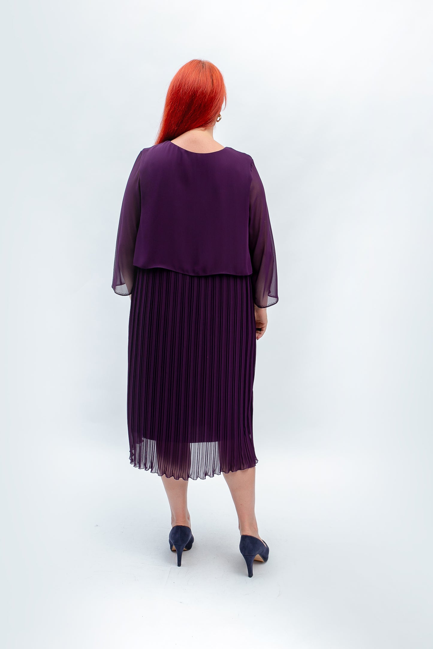 Šifona kleita tumši violeta