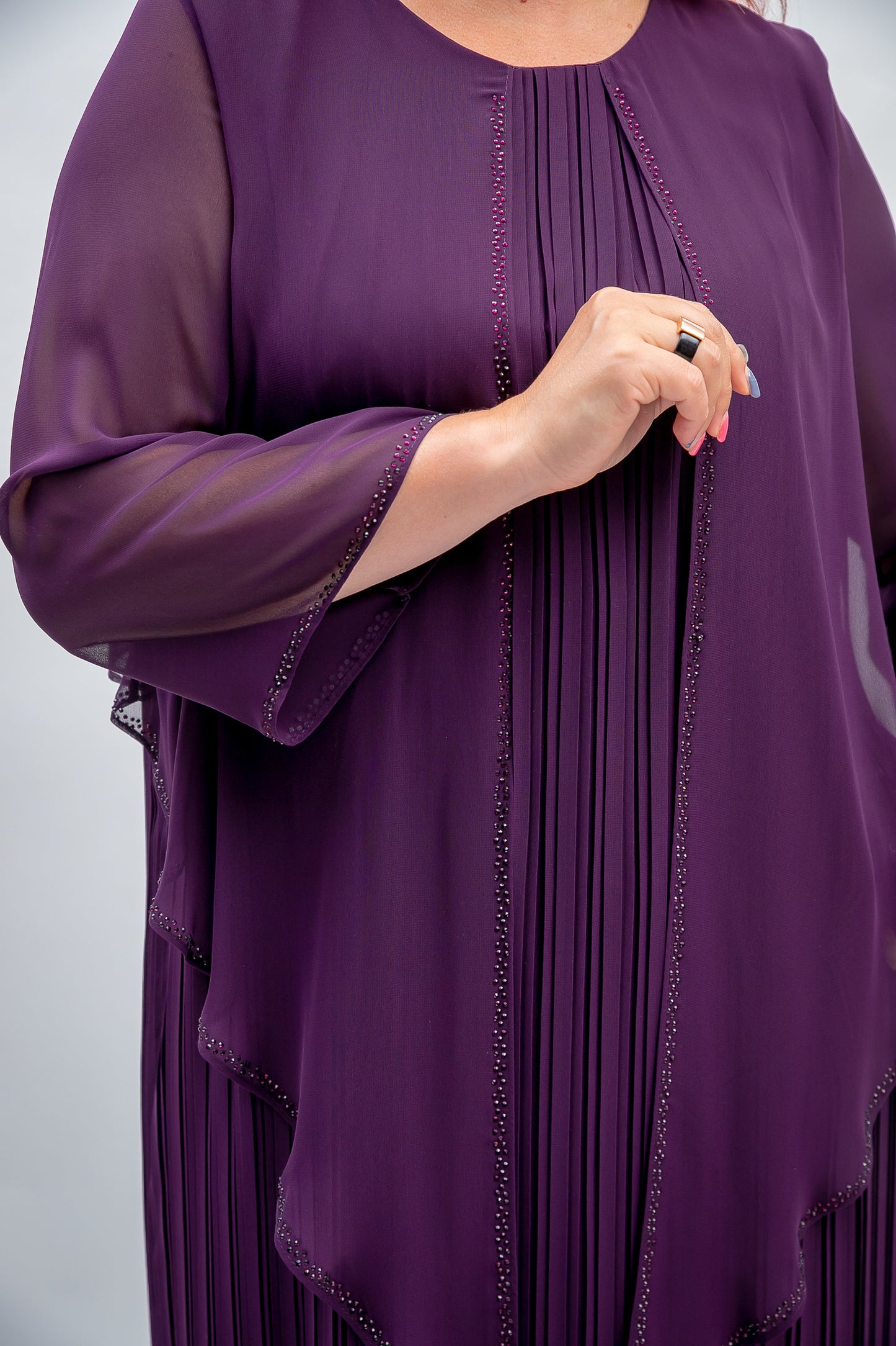 Šifona kleita tumši violeta