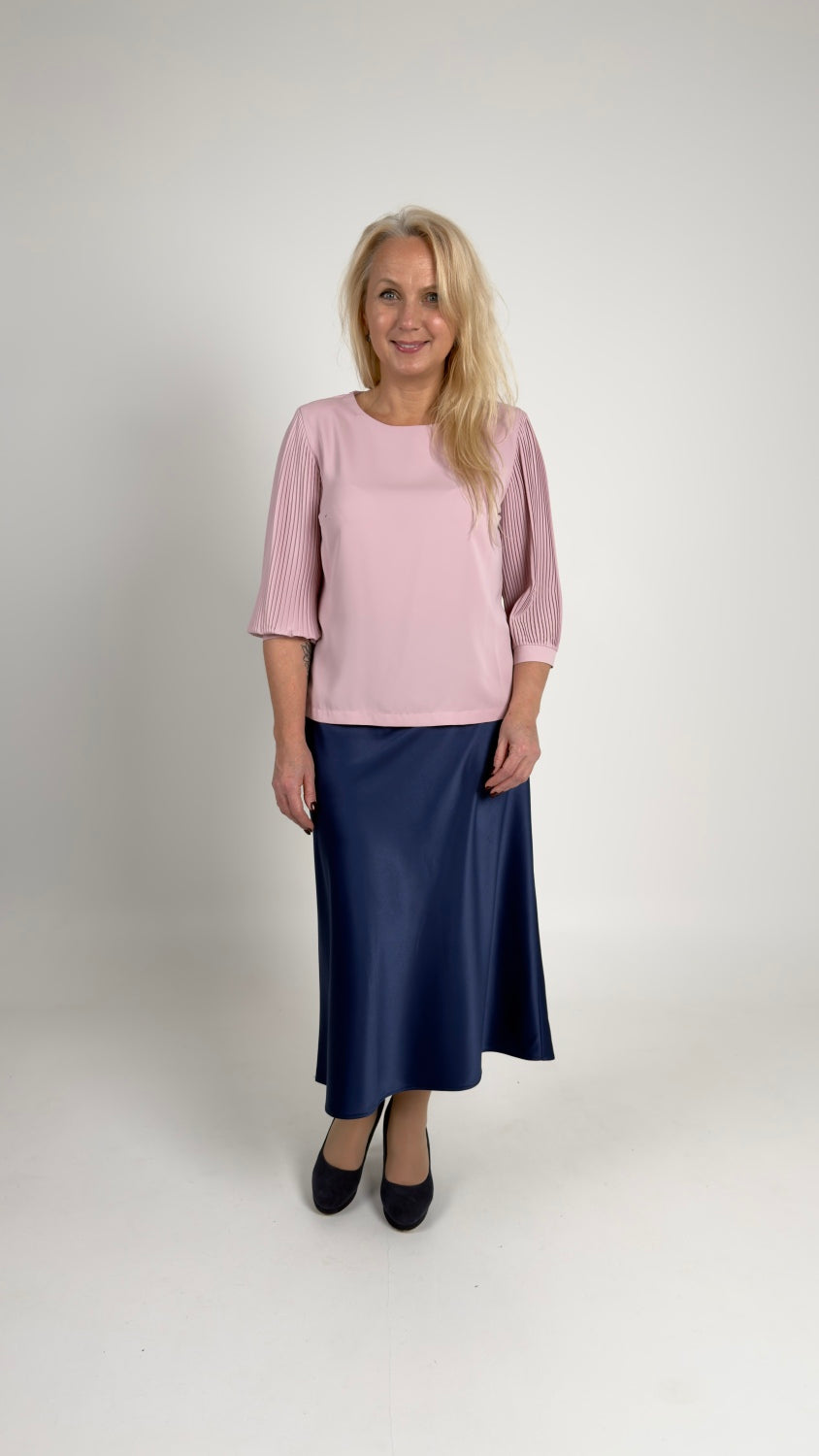 Pūderrozā klasiskā blūze