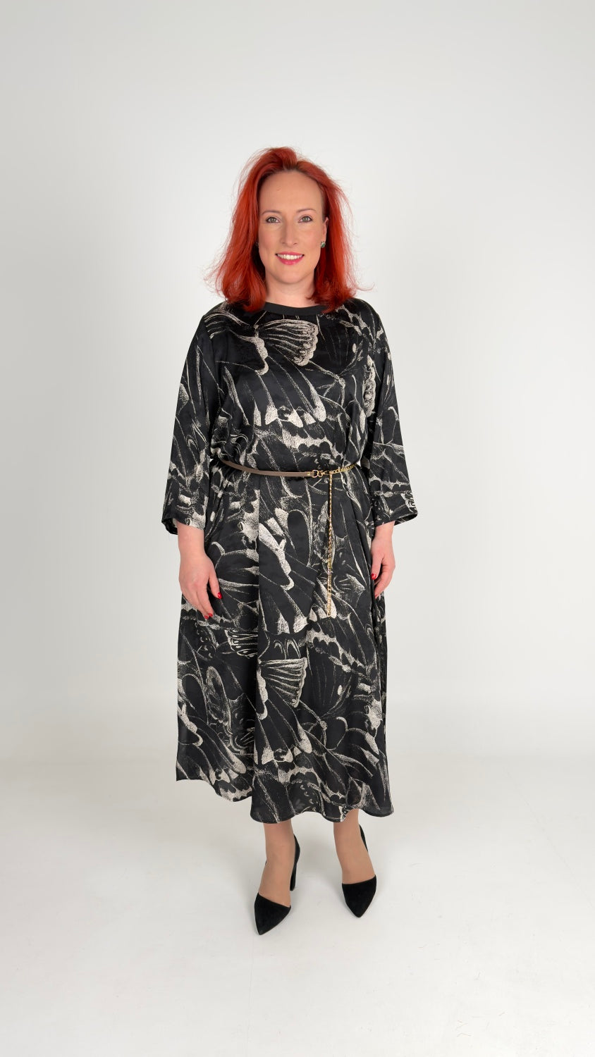 Viegla viskozes kleita ar jostu ikdienai