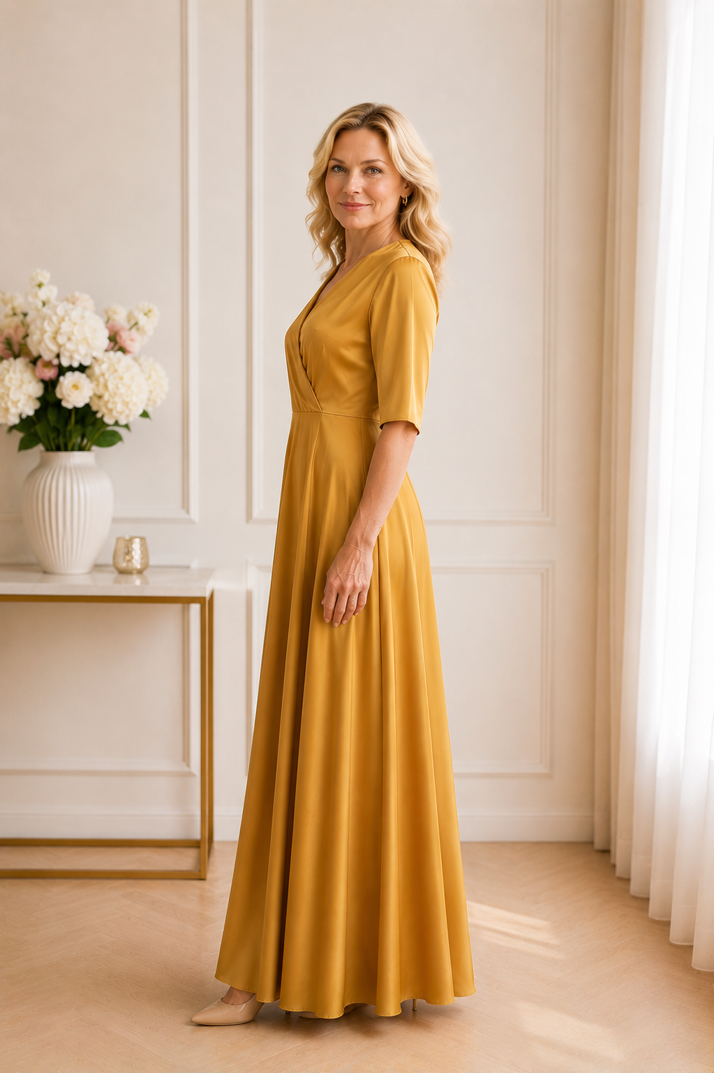 Gara satīna kleita