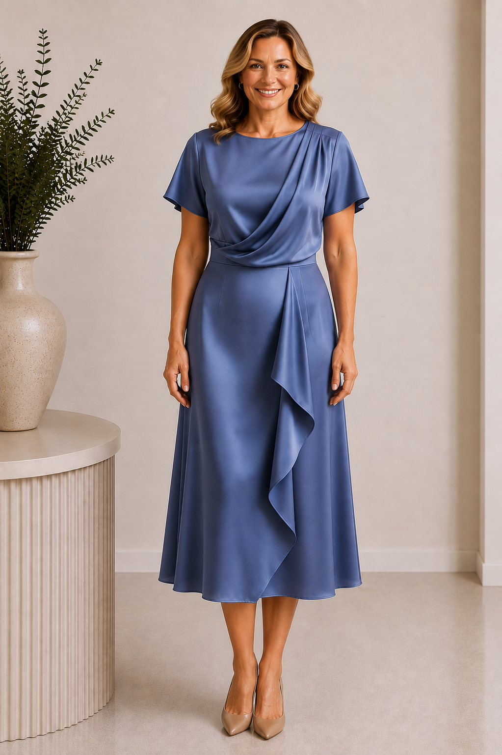 Eleganta kleita zila krāsa