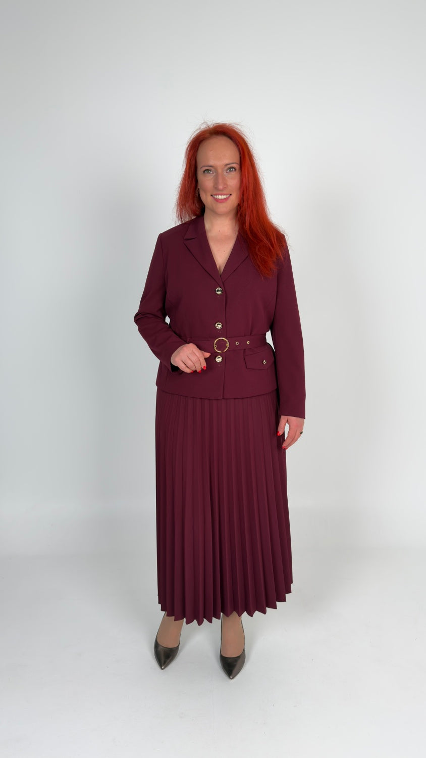 Svārki vīna krāsā no L’AF kolekcijas