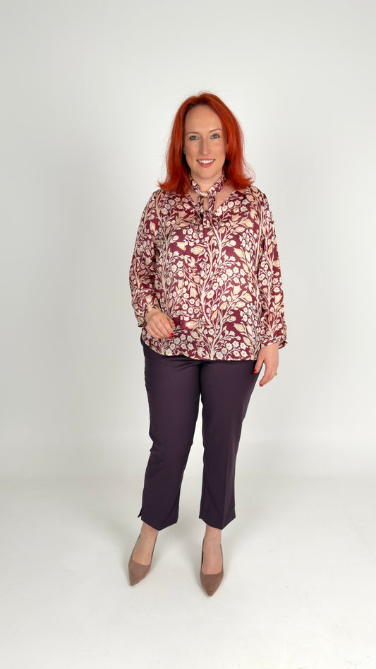 Sievišķīga šifona blūze ar apakšblūzi