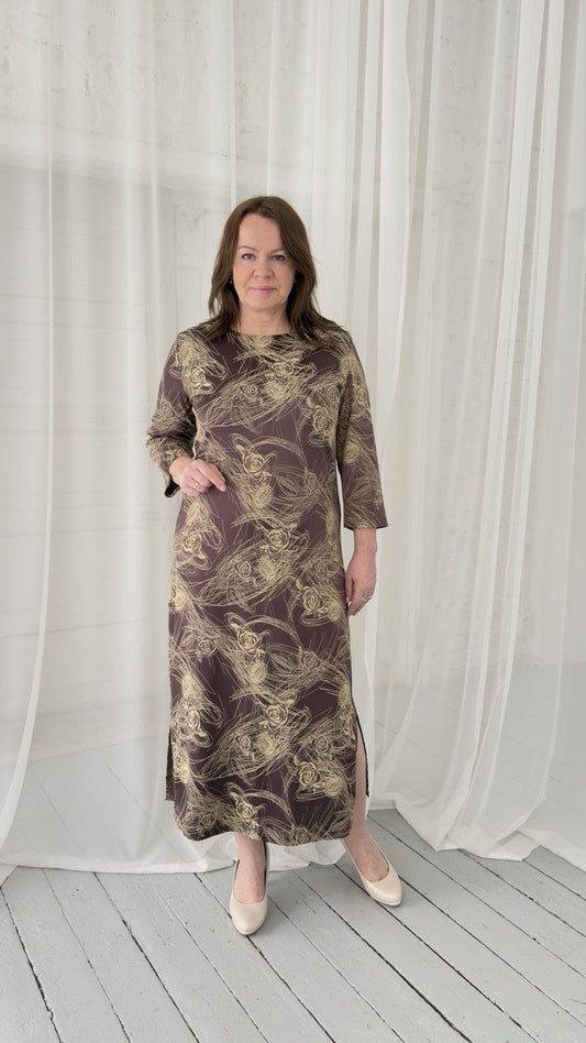 Viskozes klasiska kleita ar jostu