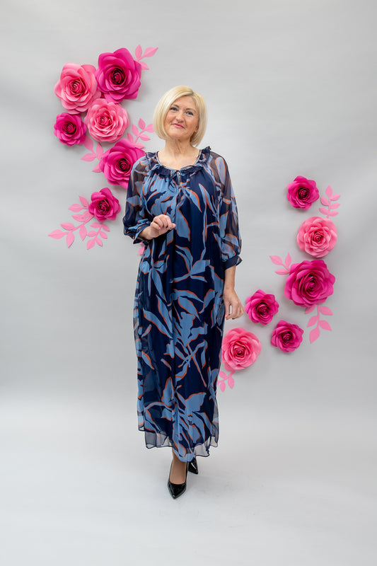 Kleita zila šifona